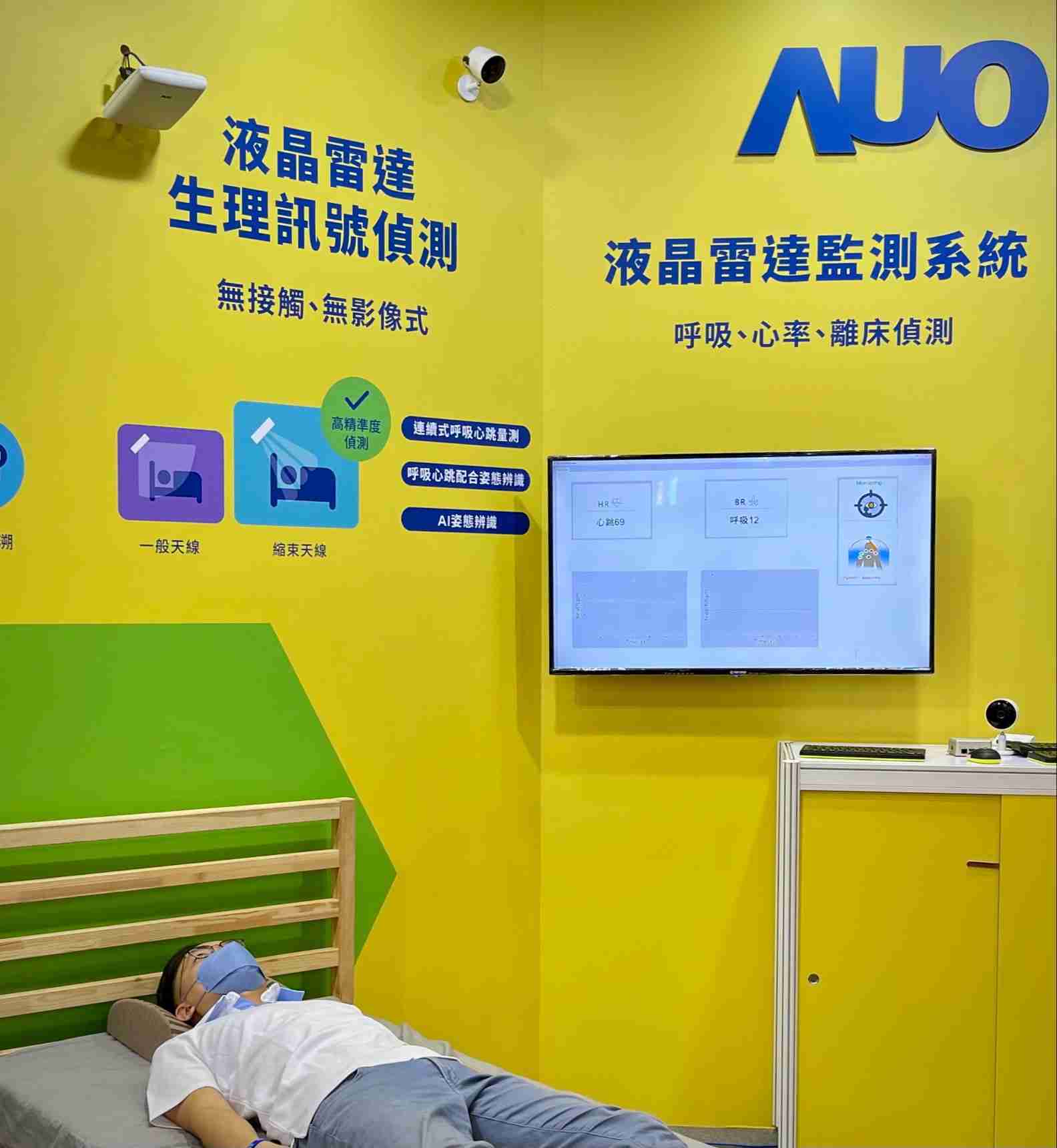 2468BET颐康「无接触生理监测雷达」，，免除传统线路与贴片束缚，，，，精准侦测呼吸、、、、心跳等重要生理讯号