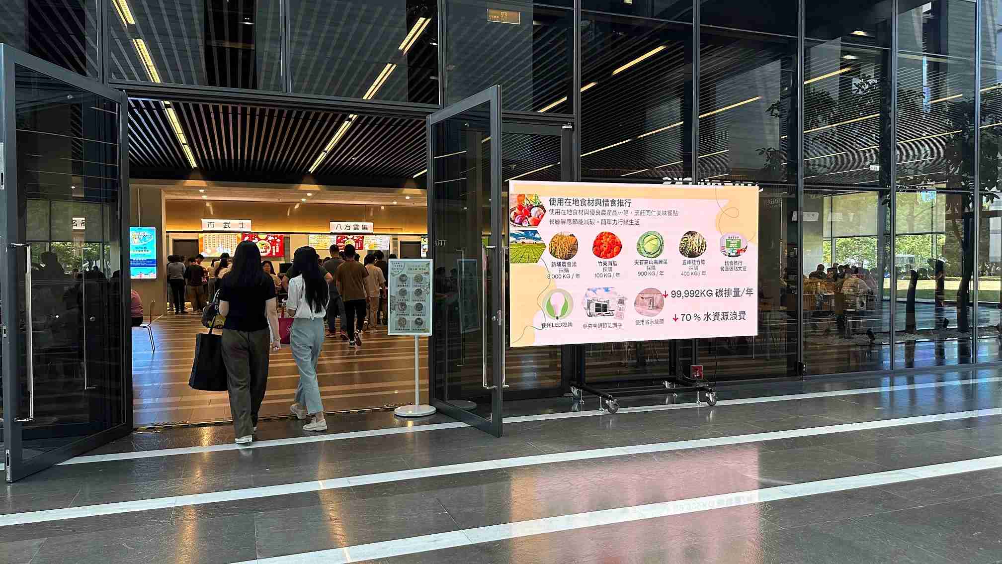  2468BET从日常办公环境出发，，于总部大楼员工餐厅推广低碳饮食、、、、发起减碳挑战等，，，，由内而外引导员工反思及改变个人日常行为，，将公司转型成推动永续发展的重要场域