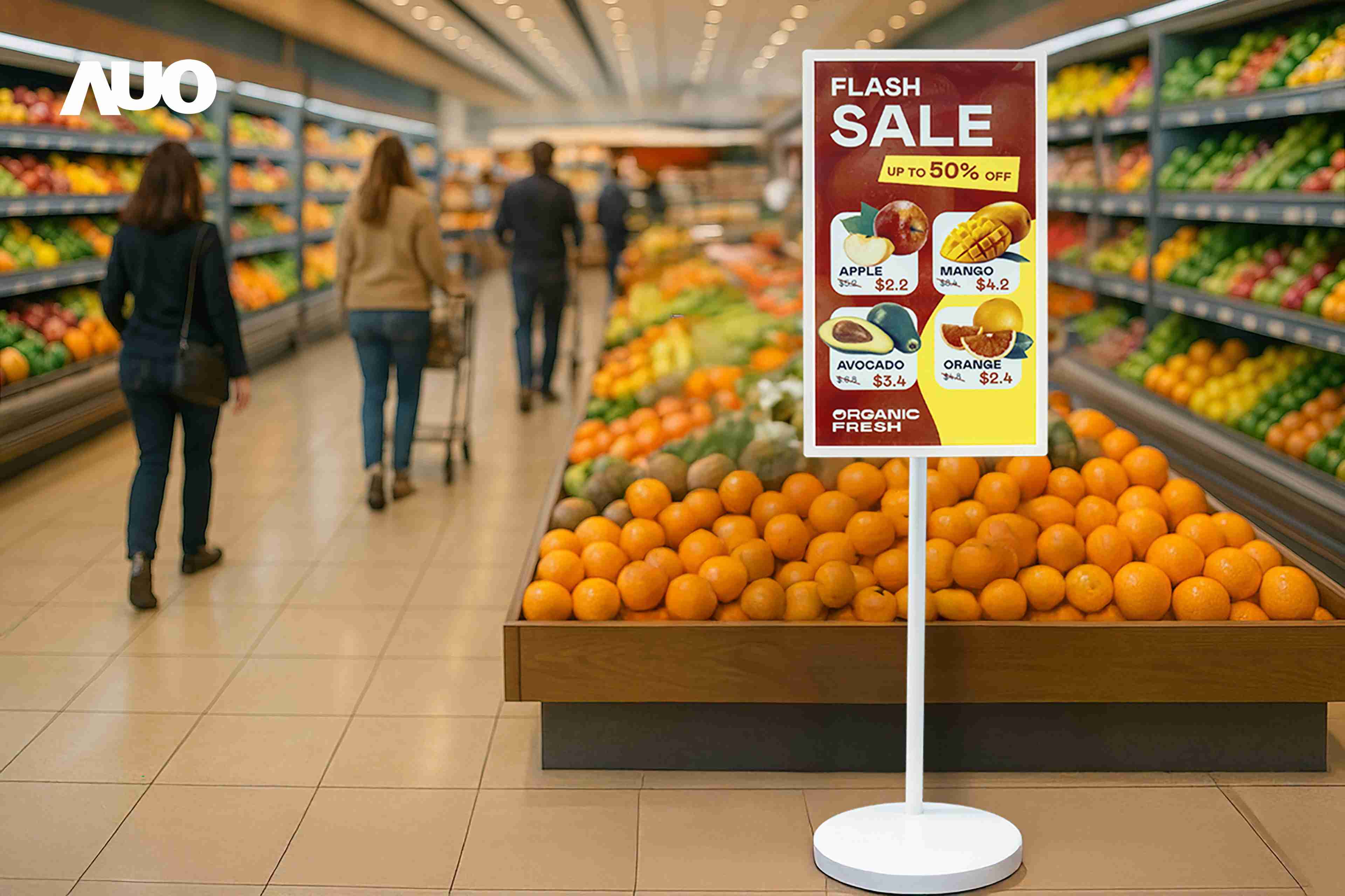 达擎首亮相低功耗、、、、全彩的〝aecoPost电子纸解决方案〞，，，，仅在更新画面时需要微量的电力驱动，，无需布建电线的便捷设计，，，，使其可灵活应用、、随意置放，，并可透过云端或行动装置app，，，，轻松管理及排程广告内容，，，，晋升店头营销利器。。。。